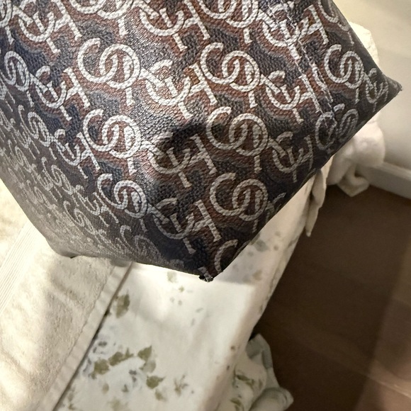 Coach City Tote Navy monogram leather, and coated canvas EUC CF342 - Picture 11 of 16